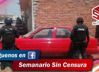 FSPE aseguran vehiculo robado en Uriangato.