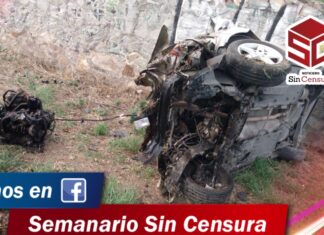 Aparatosa volcadura en la León/Silao; milagrosamente conductor resulto ileso.