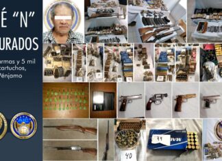 Aseguran en Penjamo, drogas, armas y cinco mil 700 cartuchos útiles; hay un detenido.