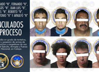 Vinculan a proceso a ocho sujetos por disparar a policías se Celaya.