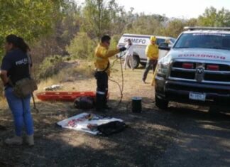 Dos personas murieron calcinadas después de que el vehículo que conducían, cayera a un barranco, en Tacámbaro Mich.