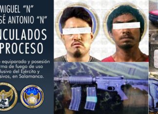 Vinculan a proceso a dos hombres por posesión de un artefacto explosivo, un arma de fuego y un vehículo con reporte de robo en Salamanca.