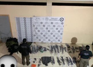 Después de cateo la FGR aseguro un arsenal en Lagos de Moreno, Jalisco.