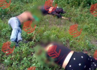 Desde el sábado pasado habitantes de la comunidad de El Nacimiento, reportaron los cuerpos de cuatro personas ejecutadas, hasta hoy se atendió el reporte.