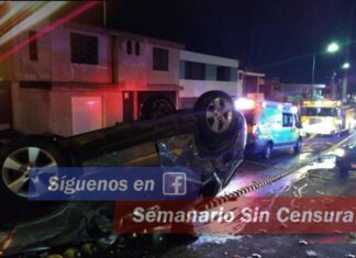 Una mujer muerta y una más lesionada de gravedad fue el saldo se un choque volcadura en Morelia Mich.