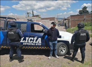 FSPE detienen a una persona por posesión de una arma de fuego en Yuriria.