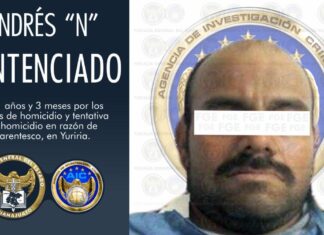 Sentencia a más de 40 años de prisión a Andrés «N», por el delito de homicidio en grado de parentesco en Yuriria-.