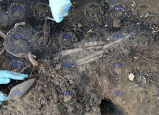 De origen prehispánico restos óseos y vasijas encontradas en Mal País en Valle de Santiago; Comisión Nacional de Antropología.