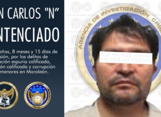Sentencia a más de 100 años de prisión a Juan Carlos N, en Moroleón, por el delito de violación espuria calificada y corrupción de menores.