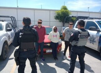 Dos hombres y una mujer fueron detenidos por robo en Celaya.