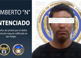 Más de 50 años de prisión para un sujeto por el delito de violación en agravio de un menor de edad en San Felipe.