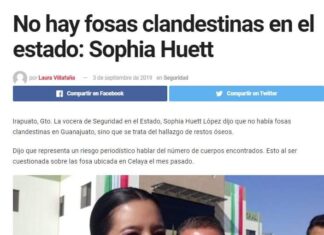 Hace un año, Sofía Huett, Secretaria Ejecutiva de Seguridad Pública, aseguraba que en Guanajuato no había fosas clandestinas.