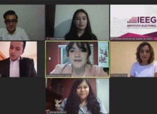 Jóvenes dialogan en el IEEG para conocer mecanismos de participación.