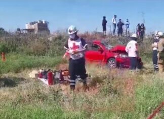 Volcadura en la carretera estatal Salamanca- Cárdenas, dejo un saldo de un hombre sin vida, en Salamanca.