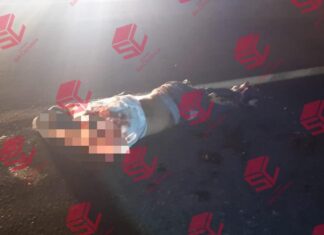 Encuentran un cuerpo sin vida en la carretera federal Yuriria-Salvatierra, estaba amarrado de pies y manos; le habían pasado varios carros por encima.