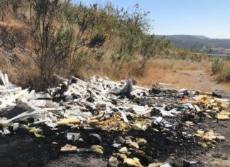 Encuentran el cuerpo calcinado de una persona en la colonia Lomas de Medina en León.