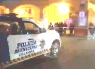 Ejecutan a un hombre frente a presidencia municipal de Villagrán, al parecer es un elemento de las FSPE.