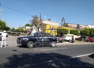 Ataque armado a un negocio de amortiguadores en Celaya, dejo un saldo de una persona muerta y una más herida.