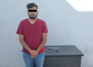 Sujeto detenido en Celaya por portación de arma de fuego.