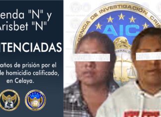 Dos mujeres fueron sentenciados a 30 años de prisión por el delito de homicidio calificado en Celaya.