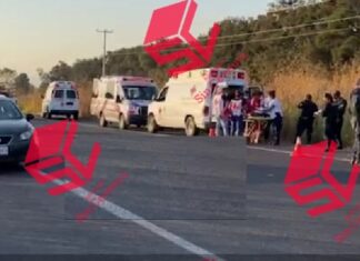 Volcadura en la carretera federal Salvatierra- YURIRIA, dejo un saldo de tres lesionados.