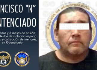 Francisco N, fue sentenciado a más de 110 años de prisión por el delito de violación espuria calificada y corrupción de menores en Guanajuato.