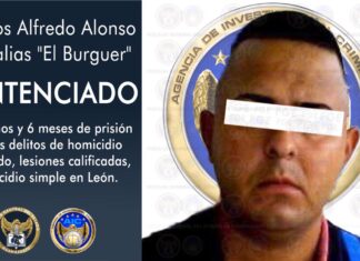 Sentencian a 83 años de cárcel a «El Burguer» por homicidio calificado en León.