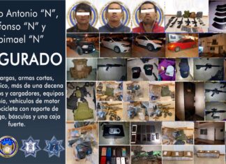 FSPE y Policía de León detienen a cuatro sujetos integrantes de una celular delictiva, se les aseguro un armamento y equipo táctico.