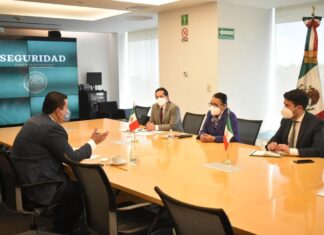 Ejecutivo estatal se reunió con el titular de Seguridad Nacional.