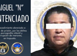 Por los delitos de pornografia infantil y corrupción de menores condenan a más de seis años de prisión a un sujeto en Irapuato.