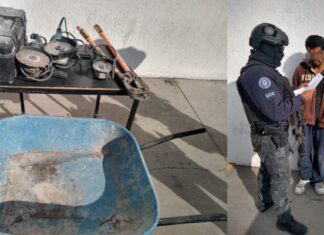 Elementos de la Secretaria de Seguridad Ciudadana, detuvo a dos hombres en hechos distintos por el delito de robo.