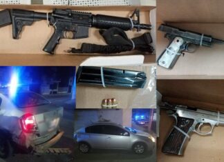 Captura la Policía de León a 4 personas; asegura armas y vehículos.