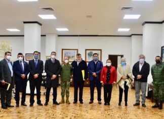 Diego Sinhue Rodríguez Vallejo se reunio con los integrantes de la Mesa de Seguridad Nacional