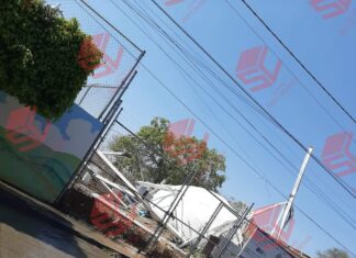 Cae tanque elevado de agua potable en La Manguita, en Moroleon.