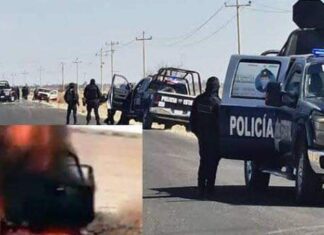 Grupo delictivo hace explotar una patrulla con cuatro policías dentro en la localidad de Villa de Cos en Zacatecas.