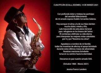 Eulalio Cervantes ‘Sax’, integrante de La Maldita Vecindad, murió tras complicaciones por #COVID19.