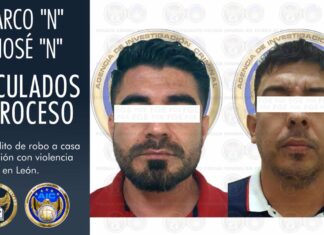 Vinculan a proceso penal a dos colombianos por el delito de robo con violencia en León.