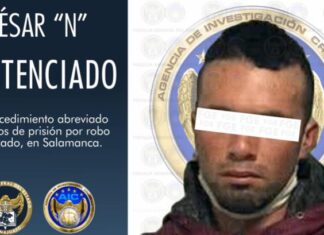 Sentencian a 7 años de prisión a César «N» por robo con violencia de automóviles en Salamanca