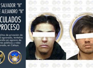 Son vinculados a proceso penal dos detenidos de un grupo delincuencial que privaron de la libertad a un hombre en un hospital en Celaya, y agredieron a disparos a Agentes de Investigación Criminal.