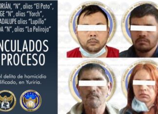La FGE obtuvo vinculación a proceso a Ángel Adrián «N», Jorge «N», J Guadalupe «N» y Brenda «N» por el delito de homicidio calificado
