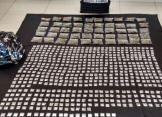 Autoridades Estatales mediante operativo decomisaron armas de fuego y distintas sustancias ilícitas