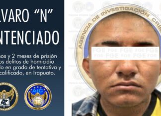 Obtiene la Fiscalía General del Estado sentencia condenatoria de 9 años y 2 meses en prisión, para culpable de los delitos de homicidio calificado en grado de tentativa y robo calificado, en Irapuato.