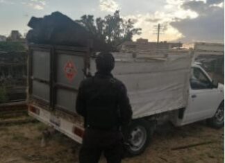 POLICÍA MUNICIPAL DETUVO A TRES HOMBRES POR EL ROBO A LA VÍAS DE COMUNICACIÓN EN LA COLONIA LA ALAMEDA.