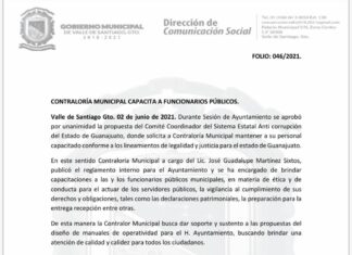 CONTRALORÍA MUNICIPAL CAPACITA A FUNCIONARIOS PÚBLICOS.