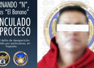 Fernando «N» alias «El Banano» fue vinculado a proceso penal por el delito de desaparición cometida por particulares en Irapuato