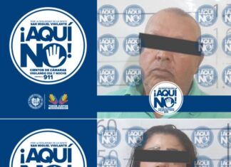 La SSP detuvo a un hombre y una mujer por posesión de arma de fuego y cartuchos útiles en San Miguel de Allende