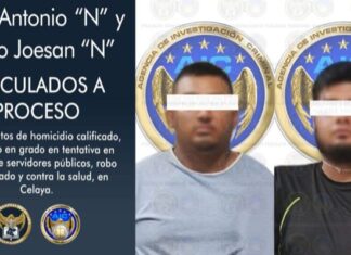 Juan Antonio «N» y Hugo Joesan «N» vinculados a proceso por los delitos de homicidio calificado y grado de tentativa en agravio de servidores públicos
