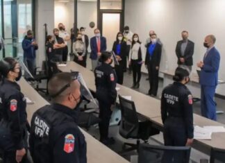 Alejandra Gutiérrez viaja a Nuevo León a conocer buenas practicas en formación policial.