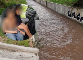 Evitan cuerpos de emergencia una tragedia; rescatan del río a dos niños