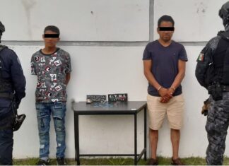 DOS HOMBRES FUERON DETENIDOS POR LA POLICÍA MUNICIPAL, MEDIANTE PATRULLAJES DE VIGILANCIA EN LA COLONIA TIERRA Y LIBERTAD